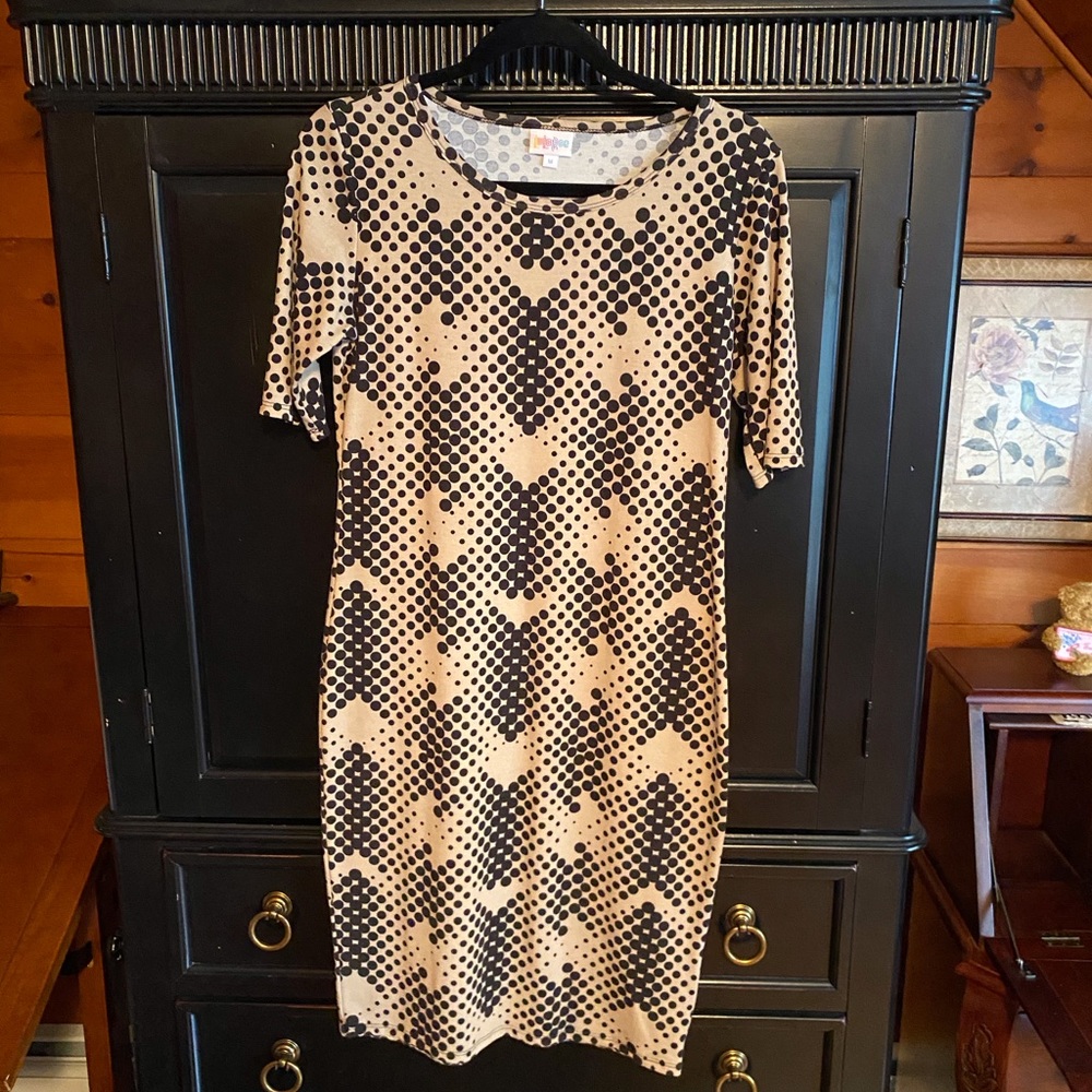 LULA ROE Black and Tan Dress